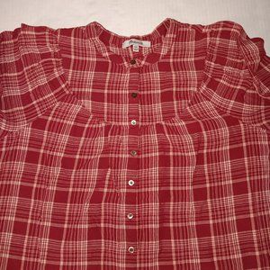 MADEWELL PLAID PRINT BUTTON DOWN SHIRT